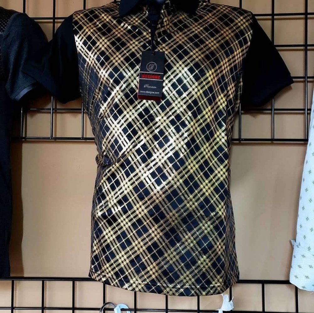 Gold Pattern Design Polo - Picture 3 of 3